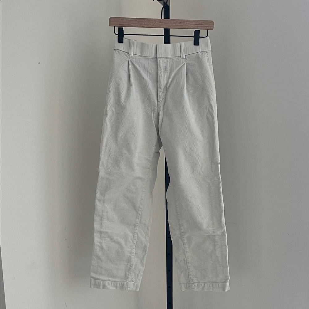 Corduroy White Pants